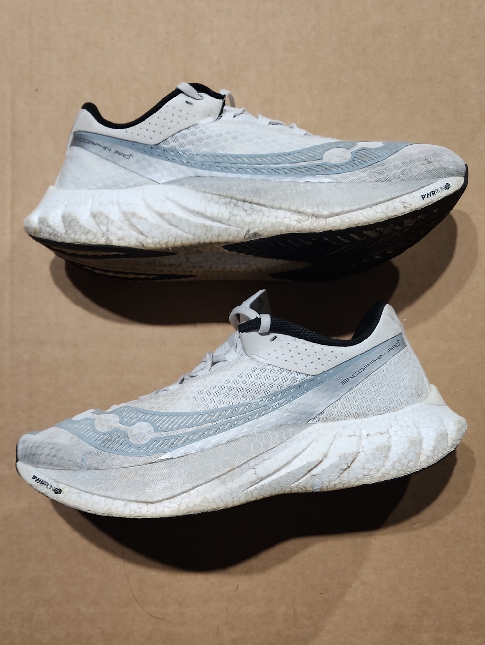Saucony Endorphin Pro 4, White/Silver, Sz 13